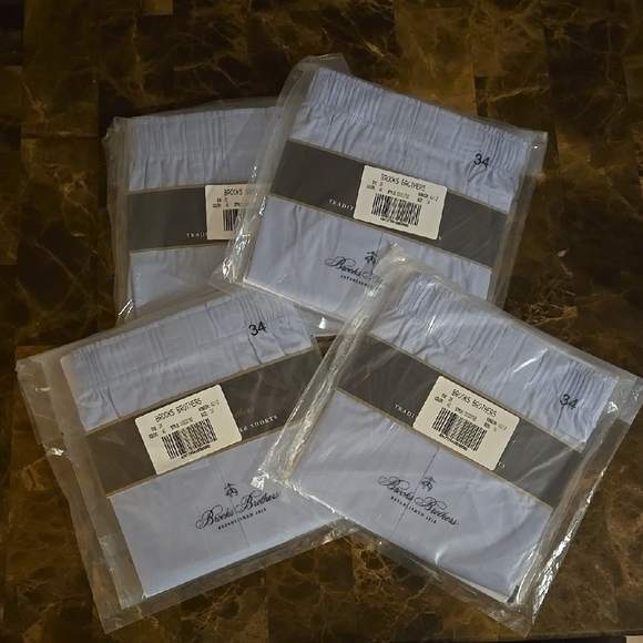 NWT- Brooks Brothers (Light Blue) 4 Boxer Shorts - Picture 4 of 5